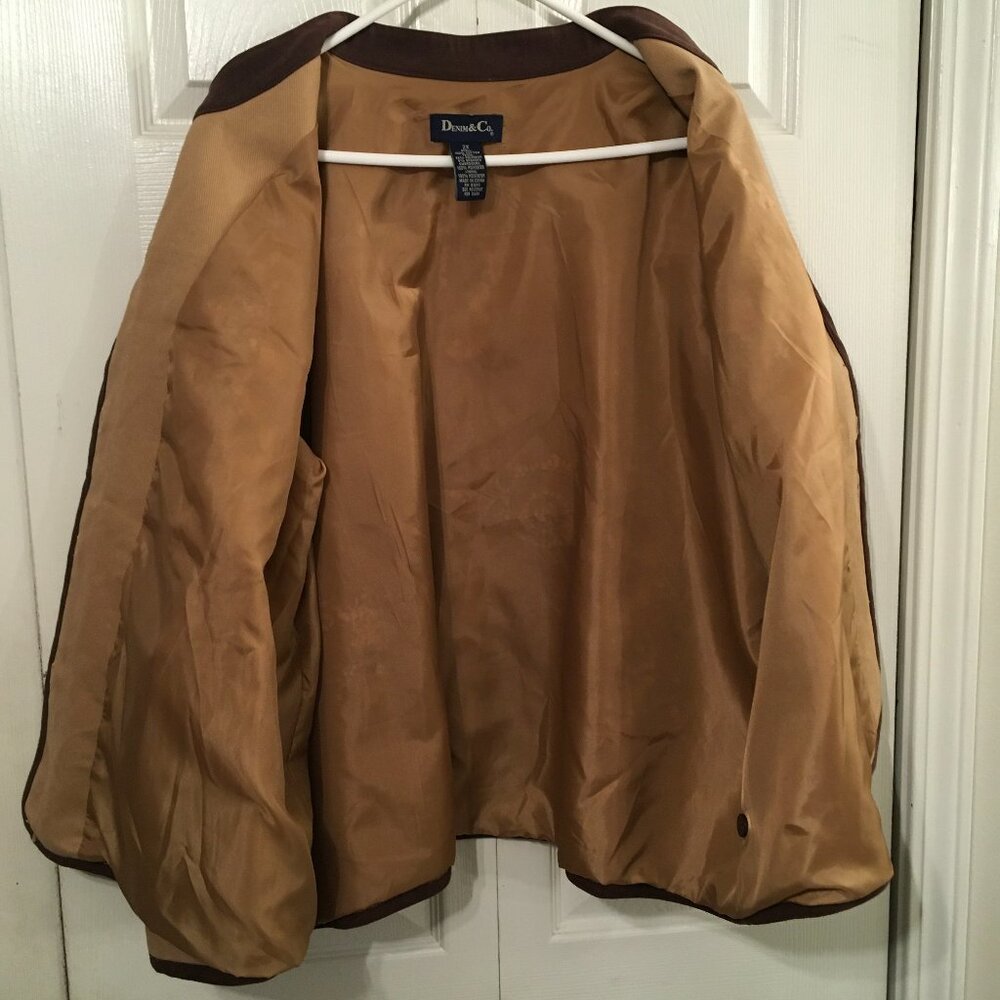 Denim & Co. Tan Embroidered Jacket - Picture 6 of 6